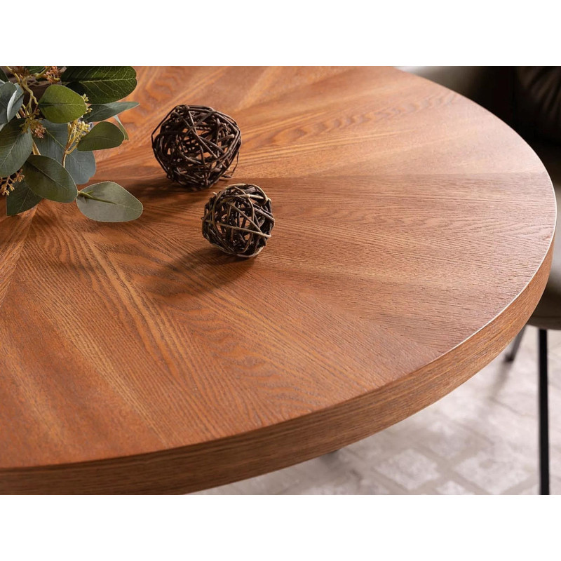 STÓŁ AMADEO ORZECH/CZARNY MAT FI 100