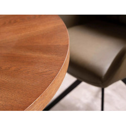 STÓŁ AMADEO ORZECH/CZARNY MAT FI 100