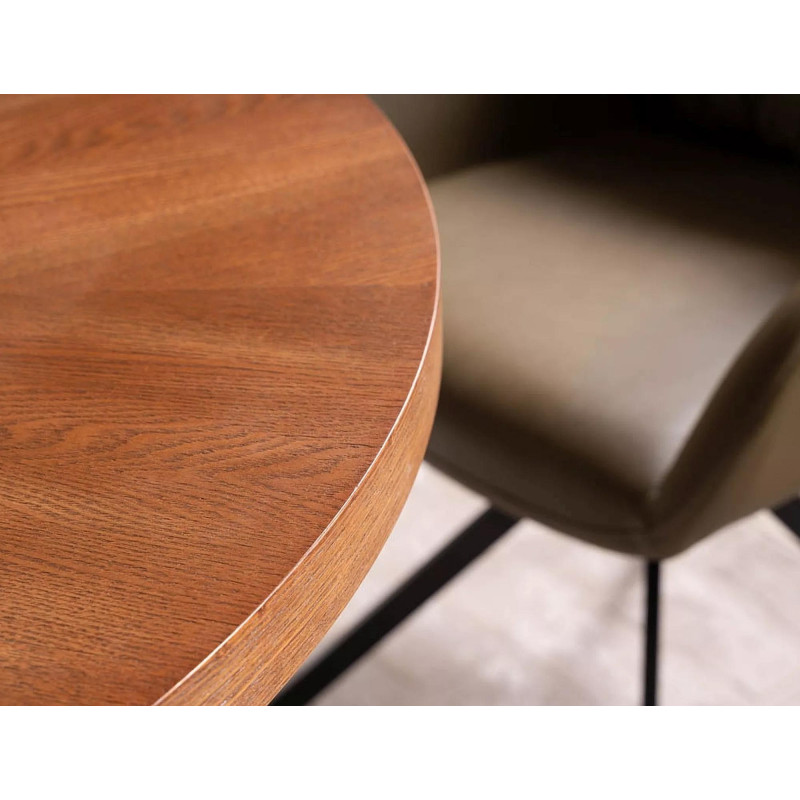 STÓŁ AMADEO ORZECH/CZARNY MAT FI 100