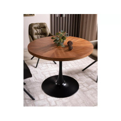 STÓŁ AMADEO ORZECH/CZARNY MAT FI 100