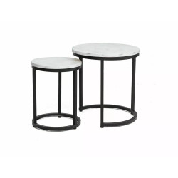 ŁAWA HOLA BIAŁY EFEKT MARMURU/CZARNY (ZESTAW)