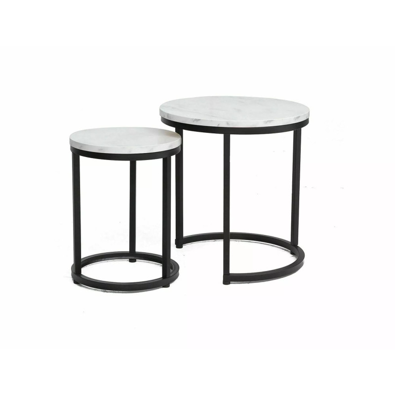 ŁAWA HOLA BIAŁY EFEKT MARMURU/CZARNY (ZESTAW)