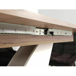 Stół rozkładany Vidar dąb craft tobacco/krem 140(180)X80