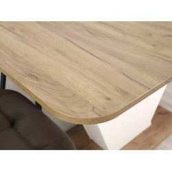 Stół rozkładany Vidar dąb craft tobacco/krem 140(180)X80