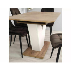 Stół rozkładany Vidar dąb craft tobacco/krem 140(180)X80