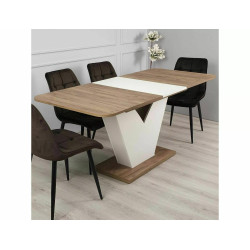 Stół rozkładany Vidar dąb craft tobacco/krem 140(180)X80