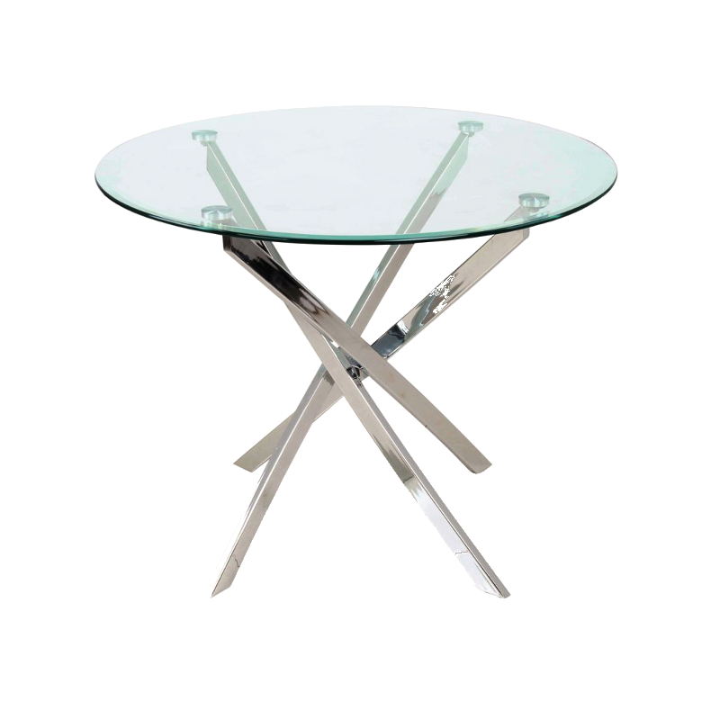 Stół Agis transparentny/chrom FI90