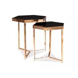 ŁAWA MILOS CZARNY/SZAMPAN (ZESTAW)