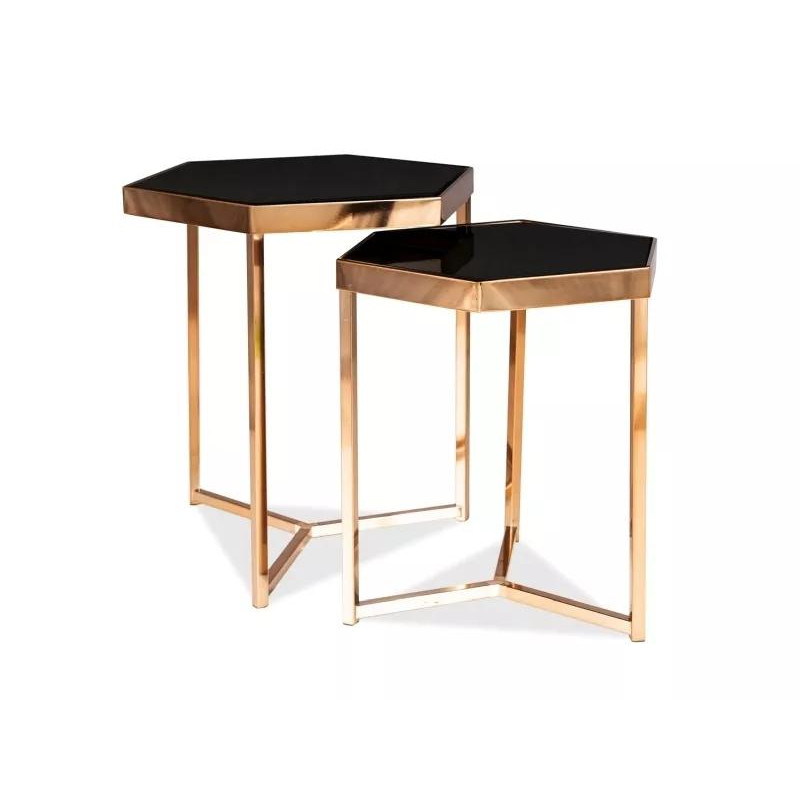 ŁAWA MILOS CZARNY/SZAMPAN (ZESTAW)