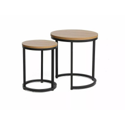 ŁAWA HOLA DĄB/CZARNY (ZESTAW)