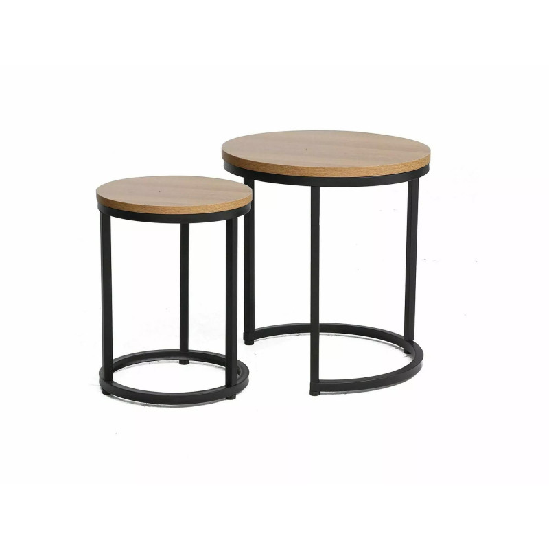 ŁAWA HOLA DĄB/CZARNY (ZESTAW)