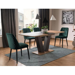 Rozkładany stół Platon dąb wotan/brąz 136(176)X80