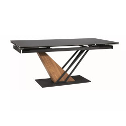 Nowoczesny stół Genesis czarny/czarny/jesion 180(240)x90