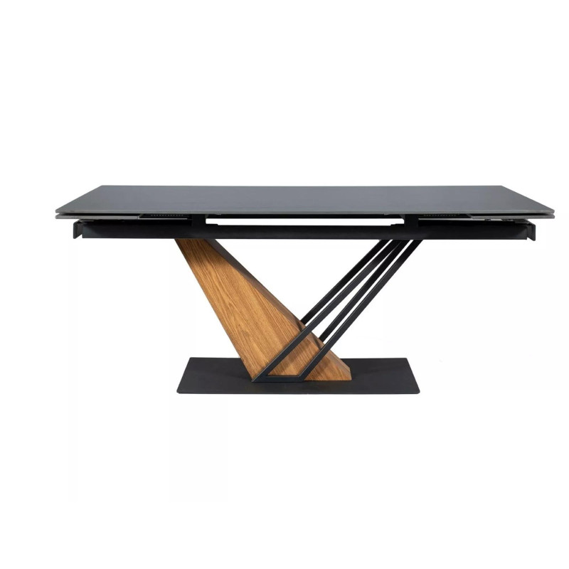 Nowoczesny stół Genesis czarny/czarny/jesion 180(240)x90