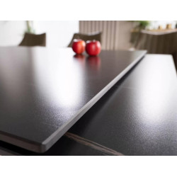 Nowoczesny stół Genesis czarny/czarny/jesion 180(240)x90