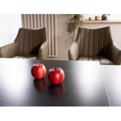 Nowoczesny stół Genesis czarny/czarny/jesion 180(240)x90