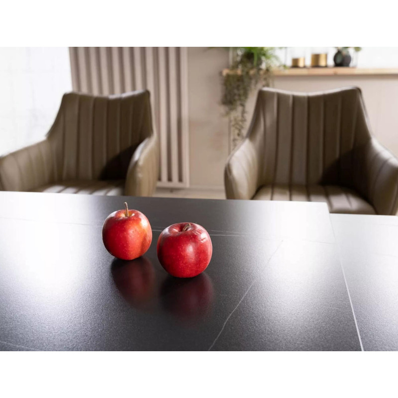 Nowoczesny stół Genesis czarny/czarny/jesion 180(240)x90