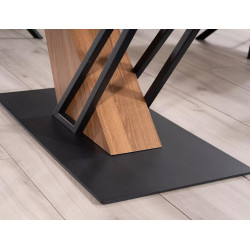 Nowoczesny stół Genesis czarny/czarny/jesion 180(240)x90