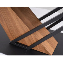 Nowoczesny stół Genesis czarny/czarny/jesion 180(240)x90