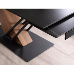 Nowoczesny stół Genesis czarny/czarny/jesion 180(240)x90