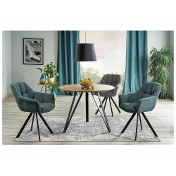 Stół Tetis dąb/czarny mat stelaż FI100