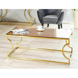 ŁAWA KENZO A SZKŁO DYMIONE BURSZTYNOWE/ZŁOTY 120X60