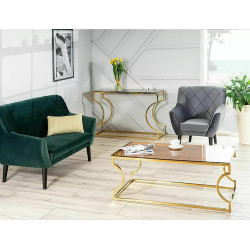 ŁAWA KENZO A SZKŁO DYMIONE BURSZTYNOWE/ZŁOTY 120X60