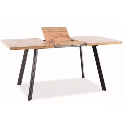 Rozkładany stół Brick dąb artisan/czarny 120(160)X80