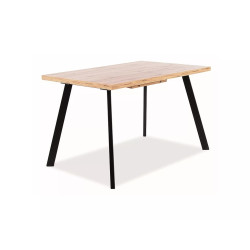 Rozkładany stół Brick dąb artisan/czarny 120(160)X80