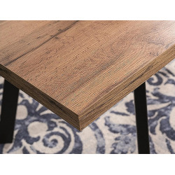 Rozkładany stół Brick dąb artisan/czarny 120(160)X80