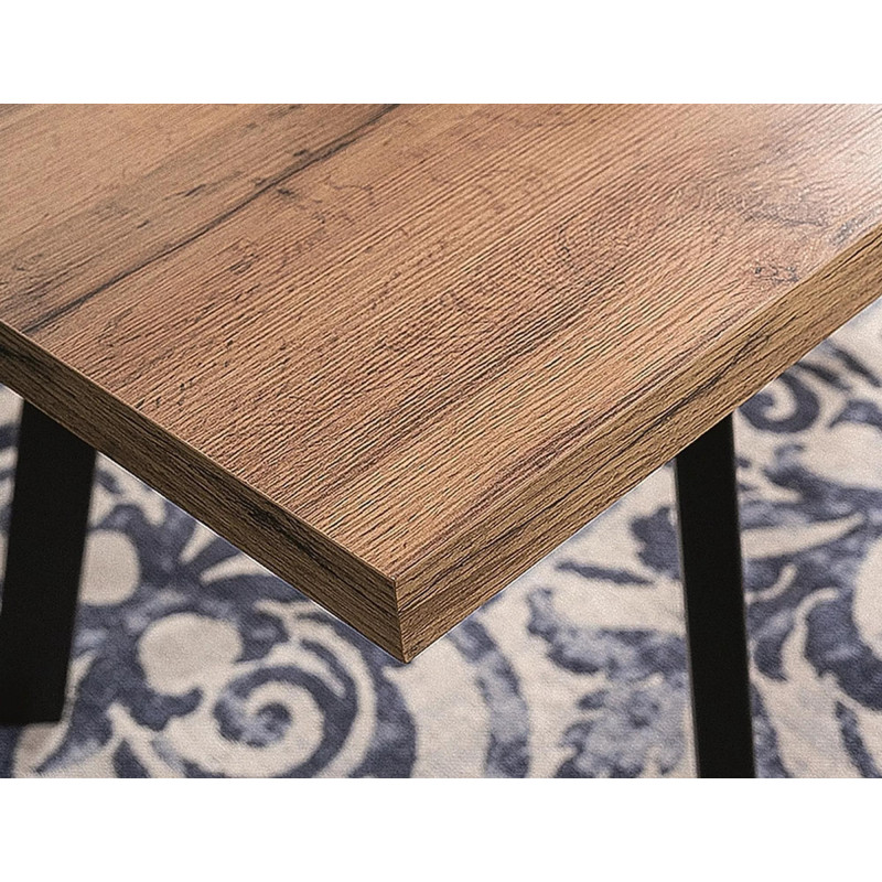 Rozkładany stół Brick dąb artisan/czarny 120(160)X80