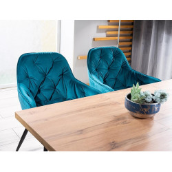 Rozkładany stół Brick dąb artisan/czarny 120(160)X80