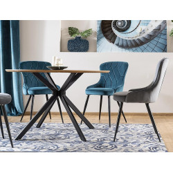 Stół okrągły nierozkładany 120 Amethyst dąb/czarny mat Stół okrągły nierozkładany 120 Amethyst dąb/czarny mat