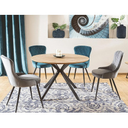 Stół okrągły nierozkładany 120 Amethyst dąb/czarny mat Stół okrągły nierozkładany 120 Amethyst dąb/czarny mat