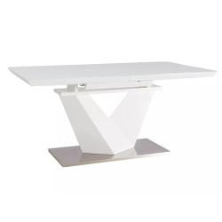 Stół rozkładany Alaras III biały/biały lakier 160(220)x90