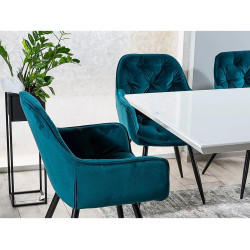 Stół rozkładany Alaras III biały/biały lakier 160(220)x90