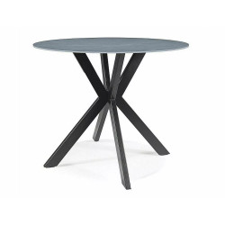 Okrągły stół Talia szary efekt marmuru/czarny fi90