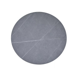 Okrągły stół Talia szary efekt marmuru/czarny fi90