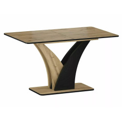 Rozkładany stół Vento dąb artisan/czarny 120(160)X68