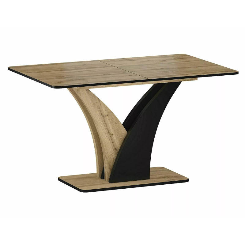Rozkładany stół Vento dąb artisan/czarny 120(160)X68
