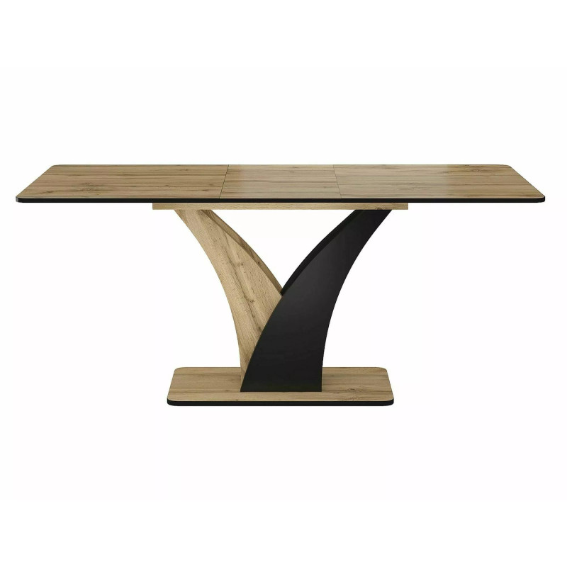 Rozkładany stół Vento dąb artisan/czarny 120(160)X68