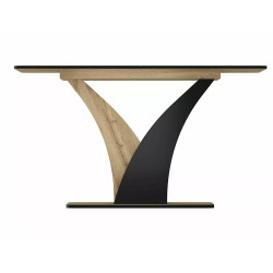 Rozkładany stół Vento dąb artisan/czarny 120(160)X68