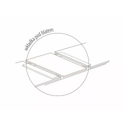 Rozkładany stół Vento dąb artisan/czarny 120(160)X68