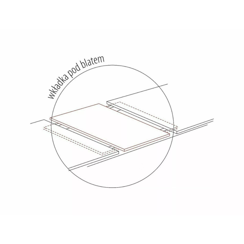 Rozkładany stół Vento dąb artisan/czarny 120(160)X68