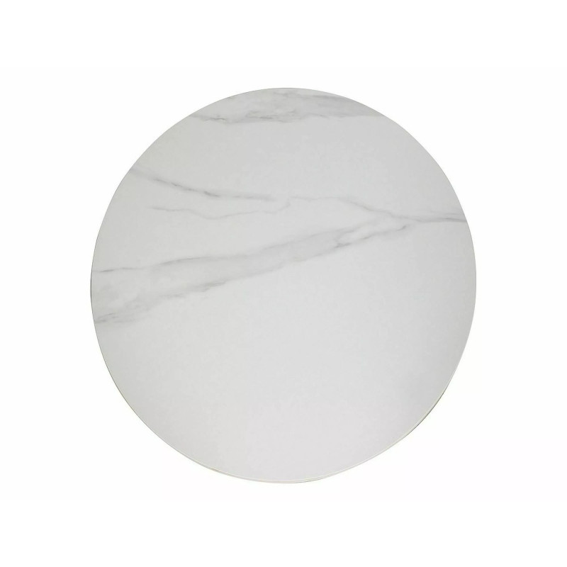 Okrągły stół Talia biały efekt marmuru/czarny fi90
