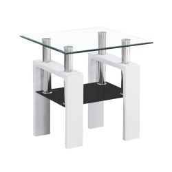 ŁAWA LISA D TRANSP./BIAŁY LAKIER 60x60x55