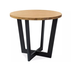 Kompaktowy stół Cono laminat dąb/czarny fi 90