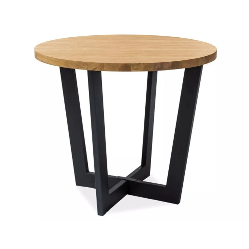 Kompaktowy stół Cono laminat dąb/czarny fi 90