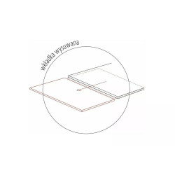 Stół ceramiczny Westin Ceramic brąz efekt drewna/czarny mat(160-240)x90