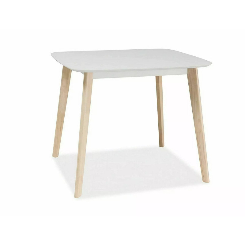 STÓŁ TIBI BIAŁY/DAB BIELONY 90X80